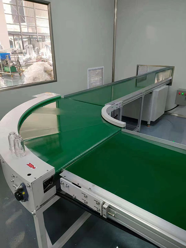 90°轉(zhuǎn)彎皮帶機組合線